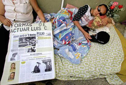 Linda Loaiza López, en una imagen de 2004, cuando hacía una huelga de hambre para exigir justicia en su caso.