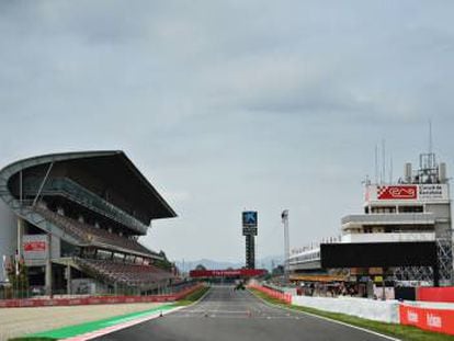 La recta de tribuna del circuit de Montmeló.