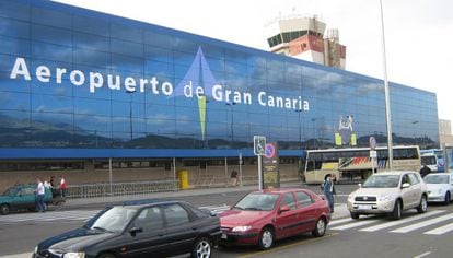 Fachada del aeropuerto de Gran Canaria, propiedad de Aena.