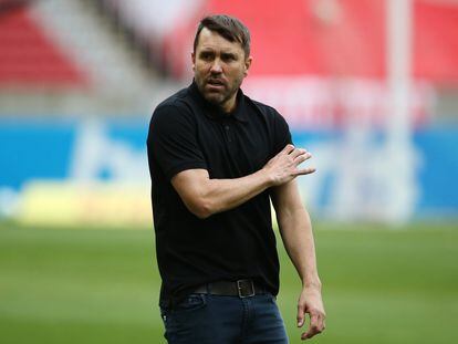 Eduardo Coudet, en el Estadio Beira Rio de Porto Alegre (Brasil) el pasado domingo en el partido entre el Internacional de Porto Alegre y Coritiba.