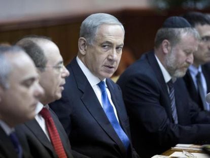 Benjam&iacute;n Netanyahu durante un consejo de ministros, el 14 de julio.