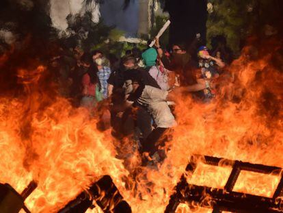 Las protestas en Santiago de Chile.