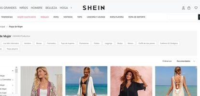 Página web de Shein en España