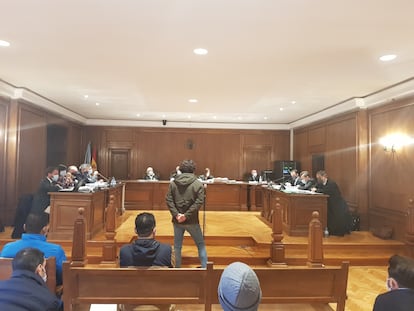 Iago Serantes, the alleged person responsible for the unloading of the narco-submarine, during his statement at the trial.