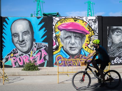 Un grafiti de Chiquito de la Calzada en una calle de Málaga.