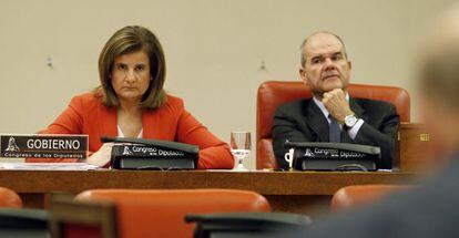 Fátima Báñez comparece en la comisión de seguimiento del Pacto de Toledo.