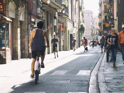 Dinamismo en las calles de Barcelona