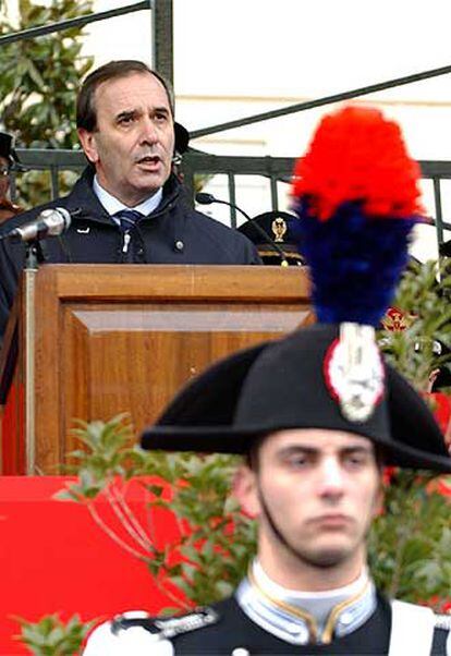 El ministro del Interior, José Antonio Alonso, ayer en Vicenza.