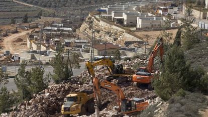Construcciones en el asentamiento jud&iacute;o Shil&oacute;, en Cisjordania.