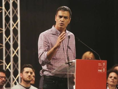 Pedro S&aacute;nchez, este jueves en Jerez de la Frontera. 