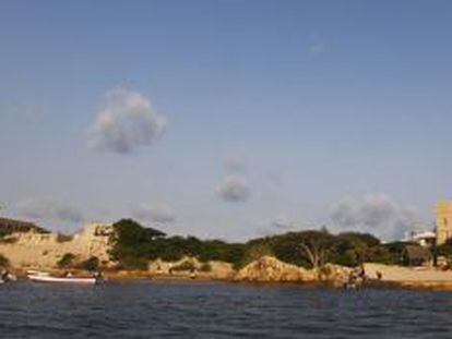 Vista de la isla de Manda en Kenia