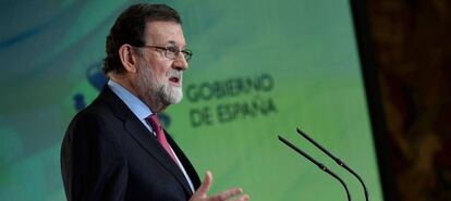 El presidente del Gobierno, Mariano Rajoy, durante el balance del año.