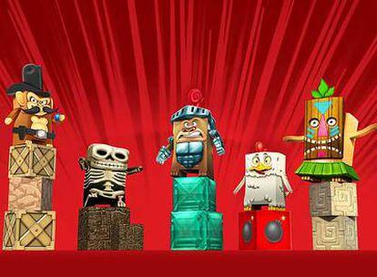 Los personajes de <i>Boom blox.</i>