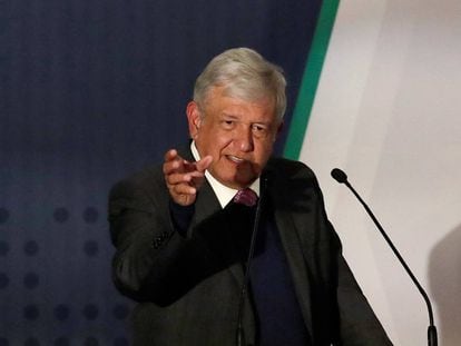 López Obrador durante la conferencia sobre seguridad.