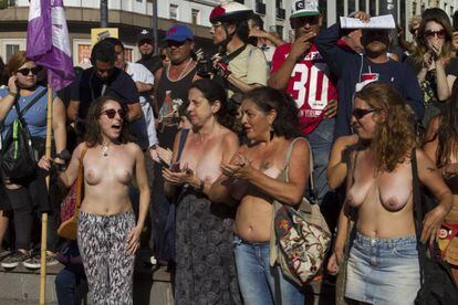 Protesta de mujeres en Buenos Aires.