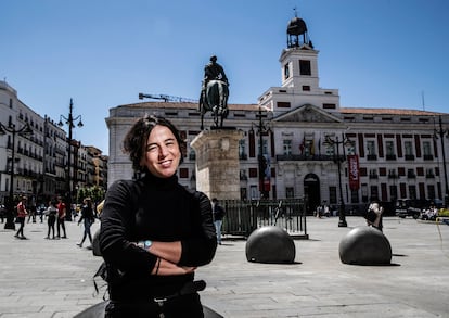 Sofía de Roa, activista del 15-M, el pasado viernes en Sol.