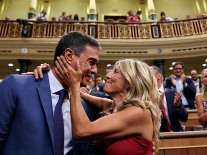 Pedro Sánchez y Yolanda Díaz, en el Congreso, en agosto pasado.