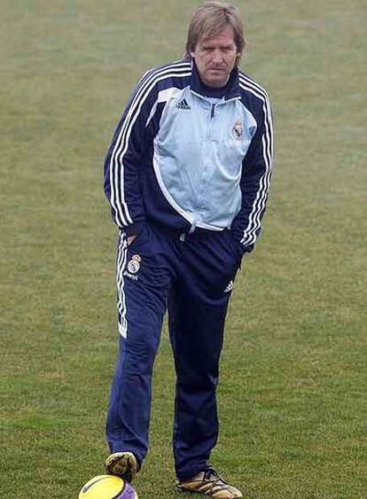 Schuster, durante un entrenamiento del Madrid.