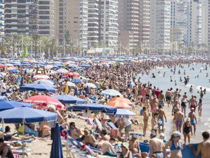 Una de las playas de Benidorm. 