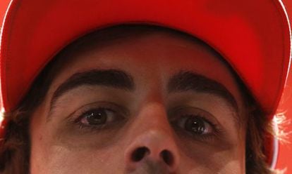 Fernando Alonso durante la inauguración de la tienda Ferrari en Madrid 