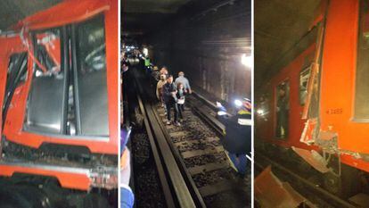 Se registró un choque de trenes en el metro de Ciudad de México, entre las estaciones La Raza y Potrero, el 7 de enero de 2022.