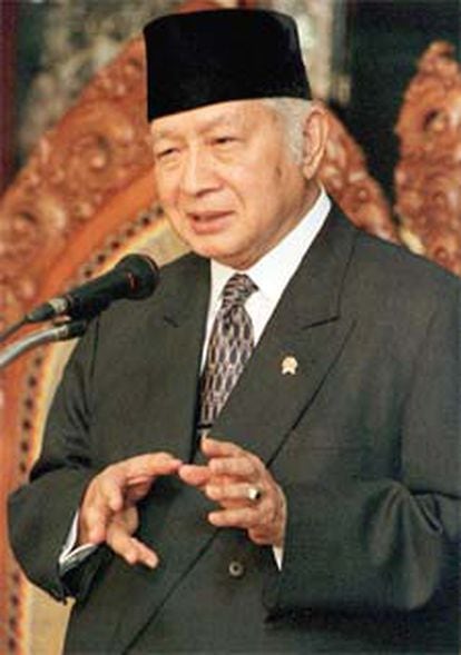 Mohamed Suharto, ex presidente de Indonesia, en enero de 1998.