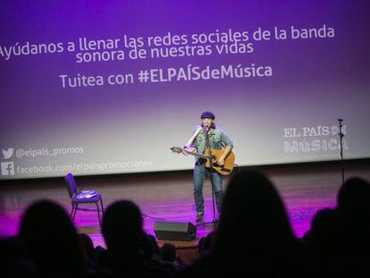 El cantautor Íñigo Coppel, ahir al CaixaForum.