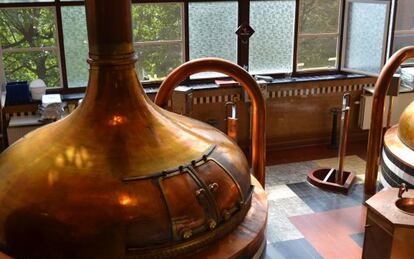 Sala de cocción y filtración en la abadía de Notre-Dame du Sacré, en Westmalle (Bélgica).
