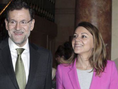 Mariano Rajoy, con la secretaria general del PP, María Dolores de Cospedal.