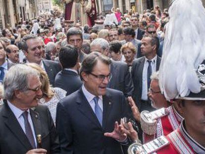 Artur Mas y Xavier Trias durante las fiestas de la Merc&egrave;.