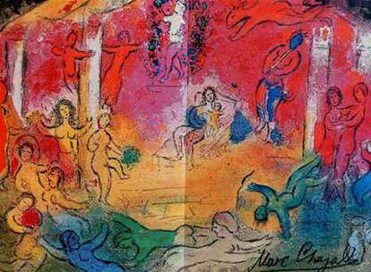 <b><i>Dafne y Cloe</b></i>, obra de Marc Chagall.