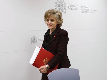 María Luisa Carcedo, la semana pasada en la sede del minisetrio. 