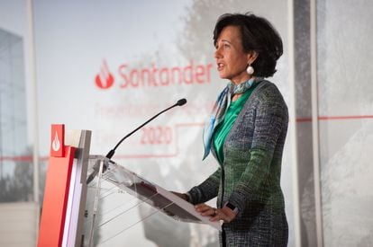 Ana Botín, presidenta de Banco Santander, una de las empresas paritarias  del Ibex.