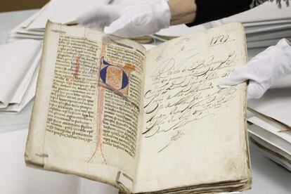 Uno de los fragmentos del 'Livro da montaria'