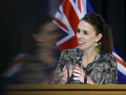 Jacinda Ardern en una rueda de prensa en la capital neozelandesa, Wellington.