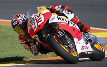 Márquez, en el circuito de Cheste, última prueba del Mundial.