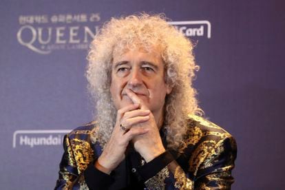 Brian May, guitarrista de Queen, en una conferencia en Seúl (Corea del Sur) en enero de 2020.