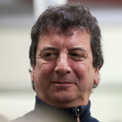 BUENOS AIRES, ARGENTINA - SEPTEMBER 28: Horacio Tato Turano member of 'Les Luthiers' poses during an exclusive portrait session on September 28, 2015, in Buenos Aires, Argentina. (Photo by Ricardo Ceppi/Getty Images)