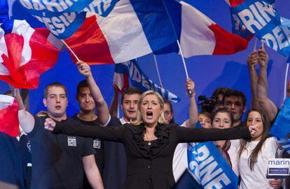 a candidata ultraderechista a la presidencia de Francia Marine Le Pen.