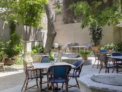 Terraza del restaurante Botànic, en Palma.