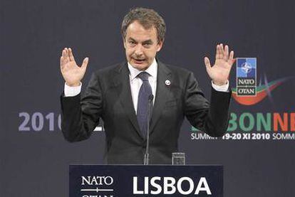 Zapatero comparece al término de la cumbre de la OTAN  en Lisboa