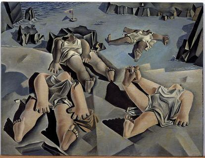 'Figuras tumbadas en la arena', de Salvador Dalí.