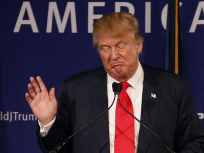 El candidato republicano Donald Trump en un acto de campaña.