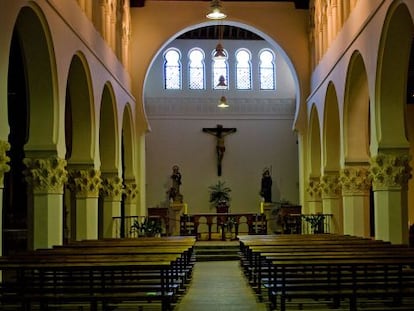 Interior de la antigua sinagoga mayor de Segovia.