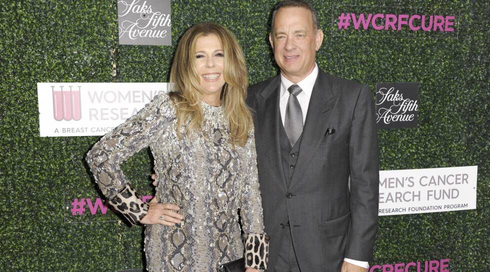 El actor con su esposa Rita Wilson.