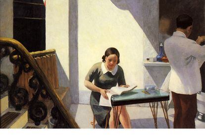 <i>Barber Shop</i> (1931), de Edward Hopper, se exhibe en el Whitney Museum de Nueva York.