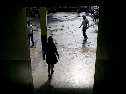 Estudiante de secundaria en escuela colombiana.