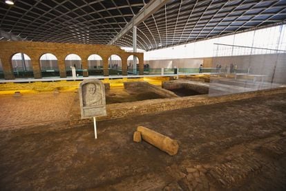 Yacimiento de la villa romana de La Olmeda, en Palencia.