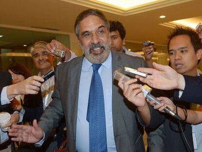 El ministro indio de Comercio, Shri A. Sharma, este viernes.