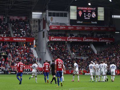 El Molin&oacute;n, en un Sporting-Real Madrid en abril de 2017.